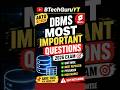 🔥 DBMS Important Questions 2025 📚Exam se pehle ye questions zaroor karlo 💯 AKTU B.Tech 🚀#DBMS #AKTU