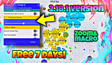 Agario*NEW MOD MENU [2.18.1] smooth+zoom+fix lag+new features🔥!