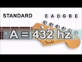 AFINACIÓN DE GUITARRA standard E A D G B E 🎸 A= 432 hz