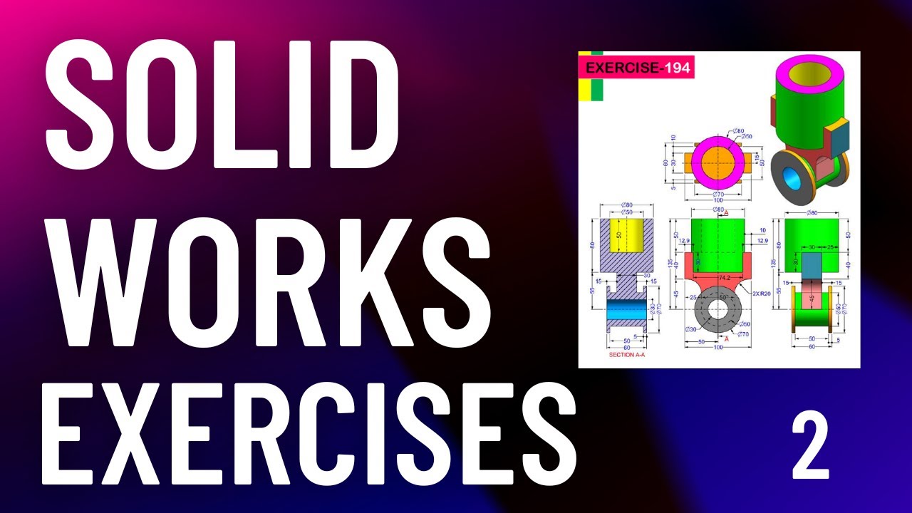 SOLIDWORKS practice exercise 2 - YouTube