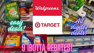 All digital Walgreens and Target haul! 9 IBOTTA rebates!