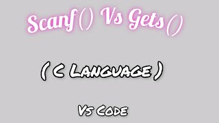 Gets() and scanf() function in C language
