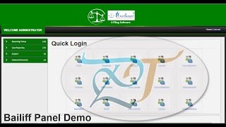 eCourt and eFiling software demo bailiff panel
