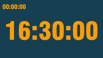 16 hour 30 minute timer (play at 0.5x speed) (with end alarm, time elapsed and progress bar)
