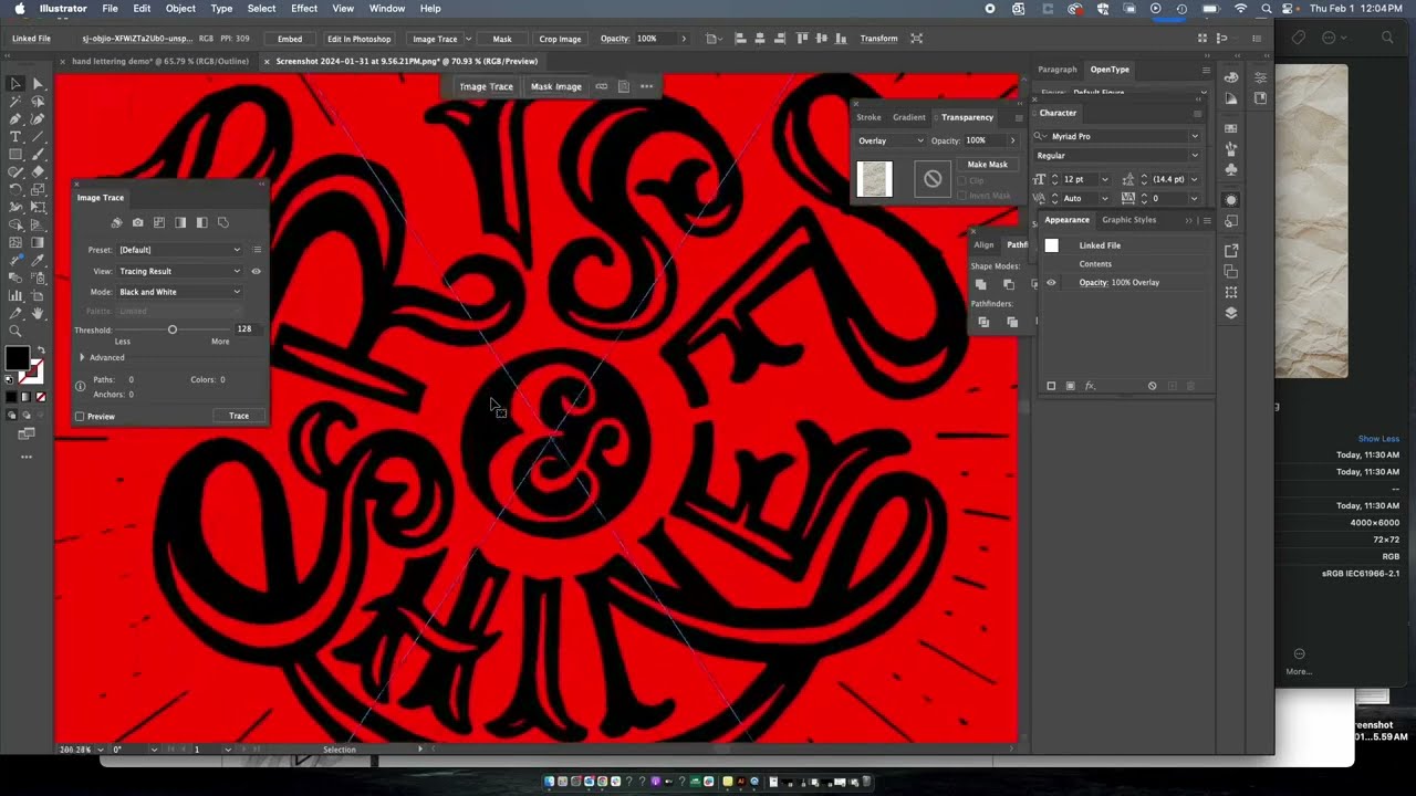 Digital Hand Lettering Tutorial in Adobe Illustrator