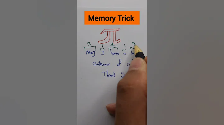 Memory Trick ,Easiest way to remember pi