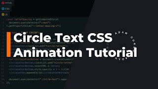 Circle Text | Tutorial | CSS/JS