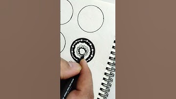 very easy zentangle art | tangle and doodles | #shorts