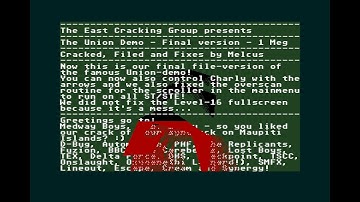 Union Demo Cracktro by ECG (Atari ST intro) 1080p50