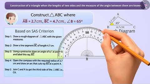 Construction of a triangle based on SAS criterion  | Part 1/3 | English | Class 7