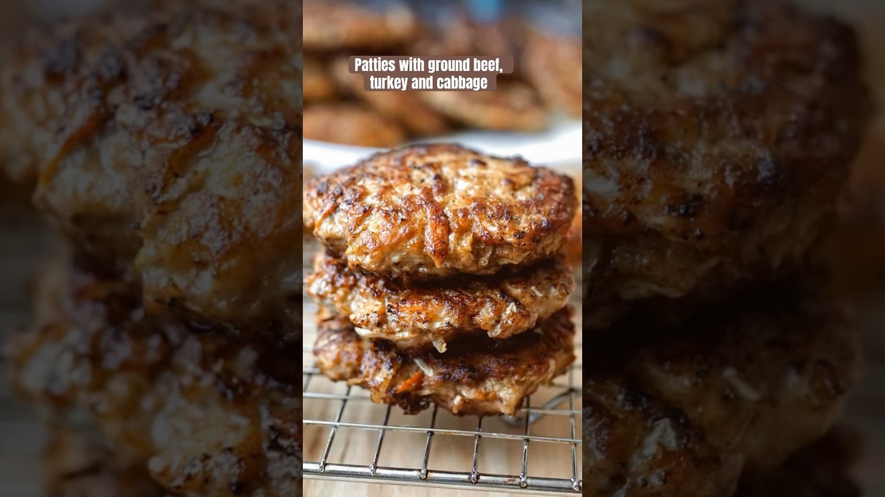 Patties with Ground Beef, Turkey And Cabbage #healthymeals  #patties #groundbeef #cabbage