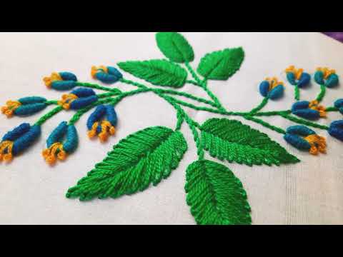 Hand Embroidery Stitch for Flower Design