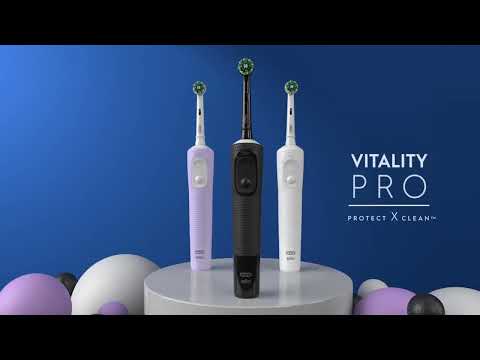 Электрическая зубная щетка Oral-B Vitality Pro X Clean D103.413.3 (Чёрная) видео