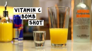 Here's the recipe: vitamin c bomb shot 1 oz. (30ml) mandarin vodka
orange juice 2 (60ml) energy drink preparation 1. fill glass with
ma...
