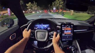 2021 Polestar 2 Launch Edition POV Night Drive (3D Audio)(ASMR)