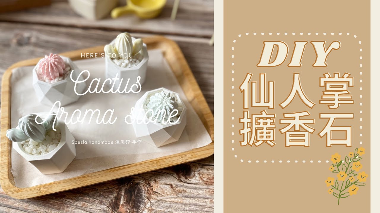【手作教學】仙人掌盆栽擴香石 ｜Potted cactus aroma stone