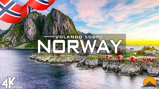 VOLANDO SOBRE NORWAY 4K | Increíble paisaje natural hermoso con música relajante | VÍDEO 4K UHD