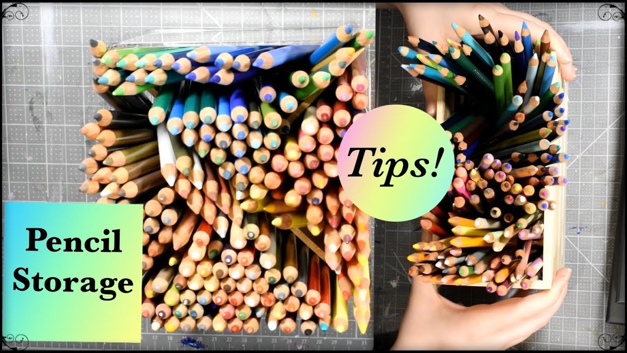 Storing and organizing colour pencils in an art studio / at home  Art  supplies storage, Craft room design, Art supply organization