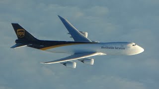UPS Boeing 747 1000 feet away!