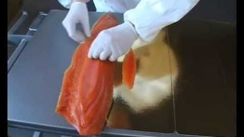 marel CP LS 650-45 Horizontal Fish Salmon Slicer.mp4