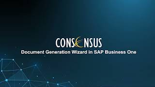 Document Generation Wizard in SAP Business One Wealth