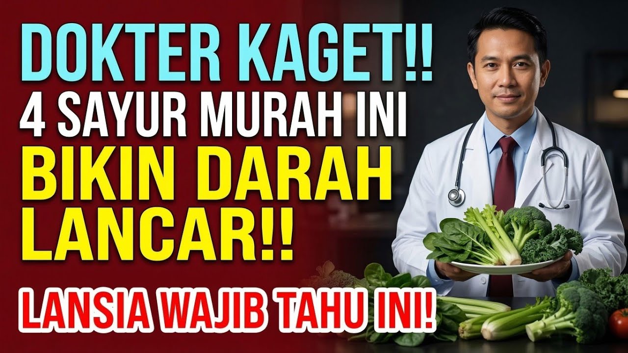Dokter Kaget‼️Darah Lancar & Jantung Kuat di Usia 60+ Hanya Dengan 4 Sayur Murah Ini.. 