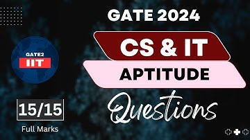 GATE CS & IT 2024: Aptitude Questions || #gate2024 #gate #iit #aptitude #maths #exam #college #2024