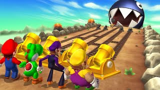 Mario Party 9 MiniGames Wario Vs Yoshi Vs Waluigi Vs Mario (Master Difficulty)