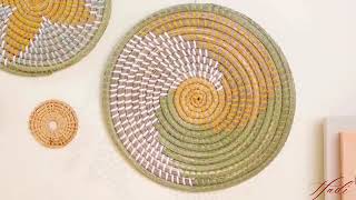 Boho Basket Wall Decor Set of 11 | Handmade Wicker Wall Hanging for USA Homes | Gift for Mom