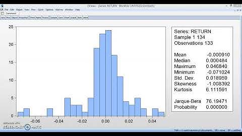 Descriptive statistics in eview