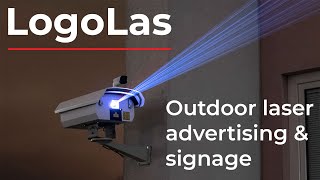 Outdoor laser advertising and signage | KVANT LogoLas Series