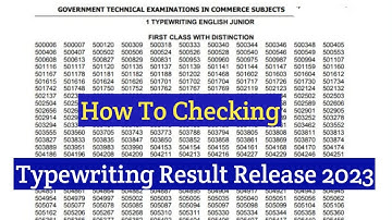 Typewriting Exam Result 2023 🎉  Shorthand Exam Result 2023  Typewriting Exam Result 2023  offical u