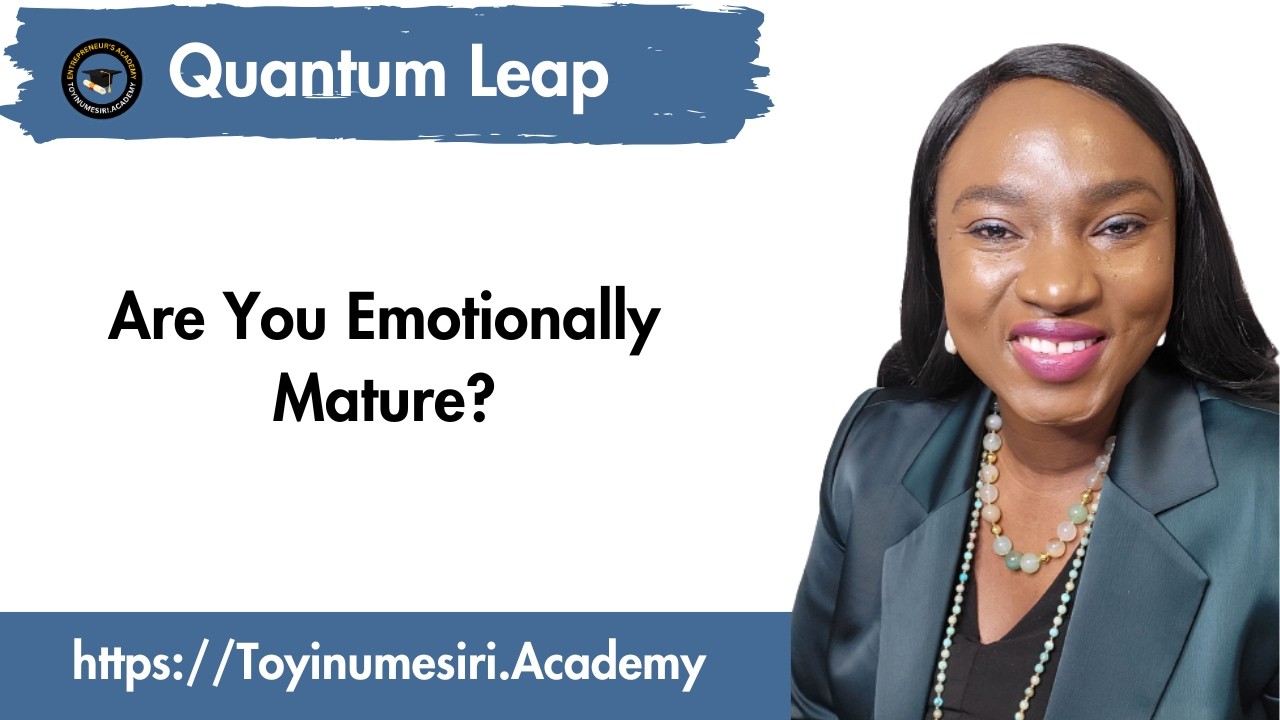 Are You Emotionally Mature? 