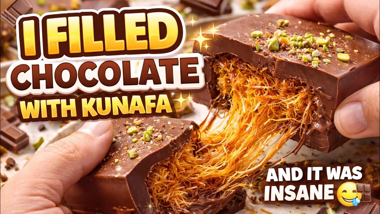 I Filled Chocolate With Kunafa… And It Was Insane 🤤 🍫kunafa chocolate 