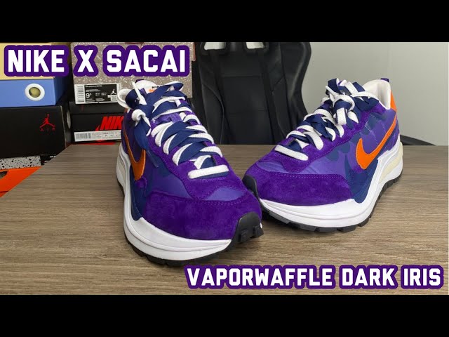 NIKE ×SACAI VAPORWAFFLE purple Nike sacai VaporWaffle Dark Iris ON FEET REVIEW - YouTube