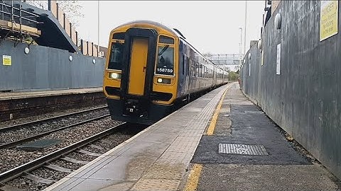 class 158 departing Garforth with mega tones