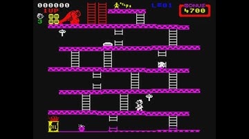 Donkey Kong played on the ZX Spectrum
