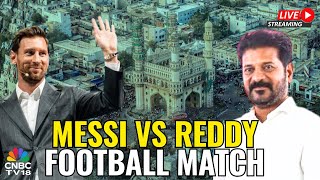 Download lagu Revanth Reddy Welcomes Messi LIVE: Revanth Vs Messi Football Match In Hyderabad | GOAT Tour |N18L