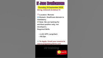 AI Architect Job   Healthcare Domain Sept 25, 2025