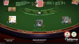 Playtech - Free Chip Blackjack - Gameplay Demo