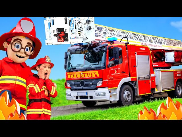 The Kids learn about firefighting and drive a real fire truck 🧑‍🚒 class=