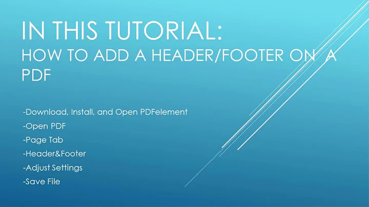 How to Add Header and Footer to PDF