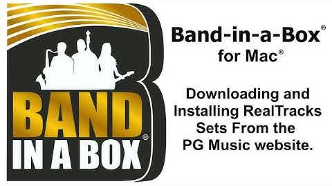 Band-in-a-Box® for Mac® - Accessing and Installing RealTracks Sets