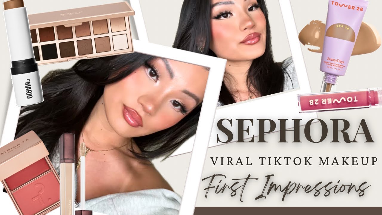 SEPHORA First Impressions | TIKTOK VIRAL MAKEUP Products | BADDIE LOOK TUTORIAL 🔥
