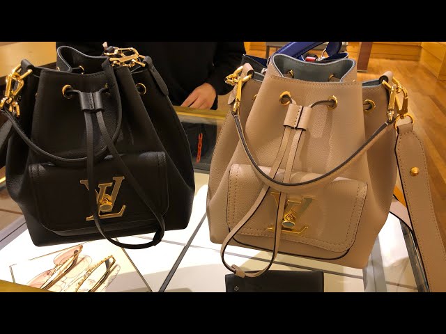 Louis Vuitton Lockme Bucket Greige - LVLENKA Luxury Consignment