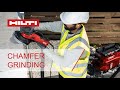 Howto chamfer grinding hilti dgh 130 concrete grinder