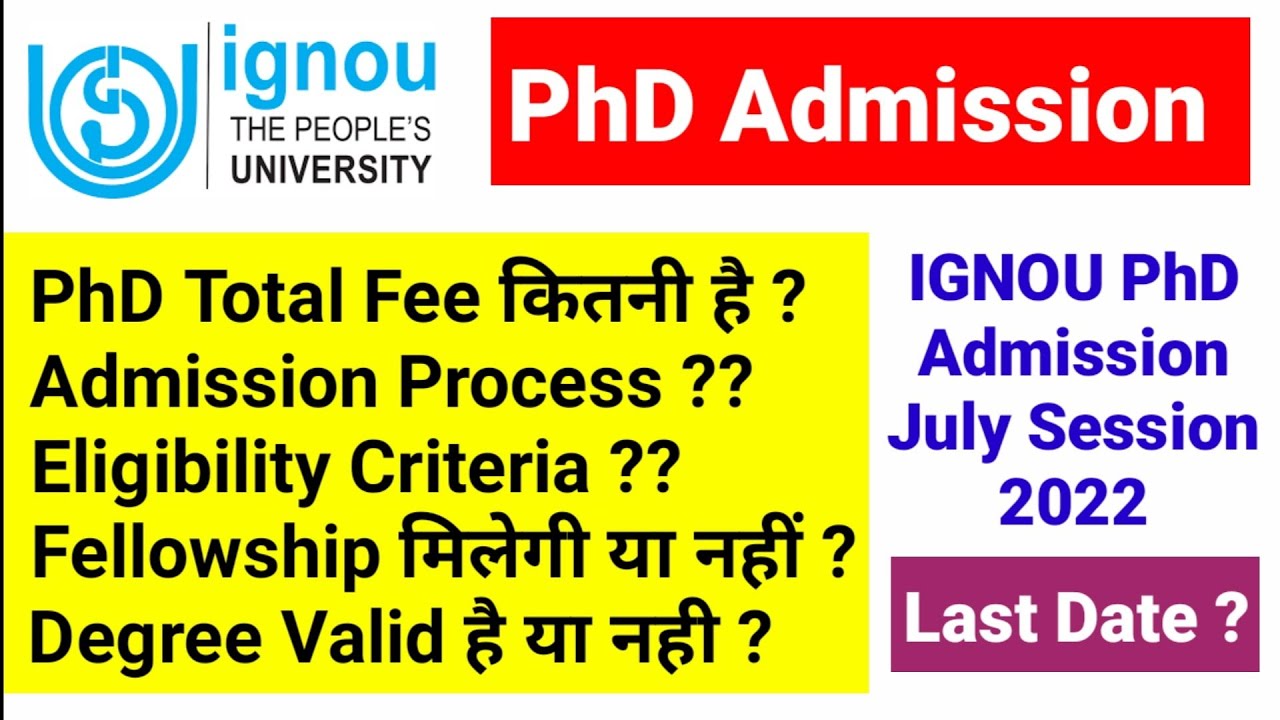 phd in english from ignou 2022