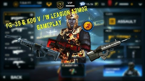 Modern Combat 5: PR-39 & KOG V w/Legion armor GAMEPLAY