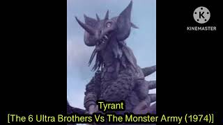 All Monsters in The 6 Ultra Brothers Vs The Monster Army