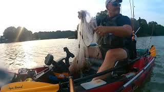 Using a cast net from a  kayak - what's your technique?